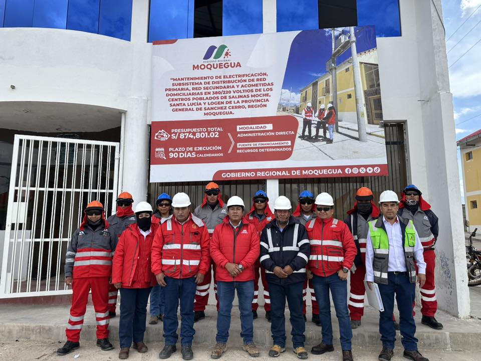 Inicio de actividades de mantenimiento del sistema de electrificación en los centros poblados de Salinas Moche, Santa Lucía de Salinas