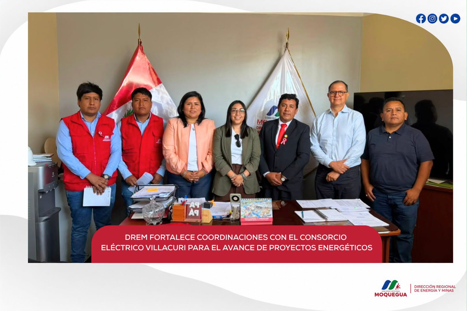 DREM fortalece cooridnaciones con el Consorcio Electrico Villacuri para el avance de proyectos energeticos